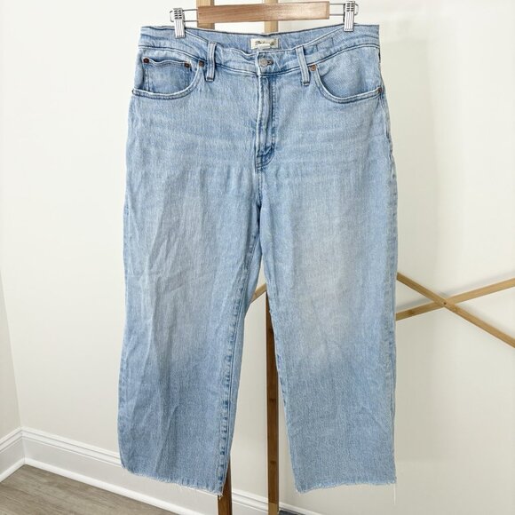 Madewell Wide-Leg Crop Jeans (Sz 31) The Perfect Vintage Light Wash High Rise - Picture 2 of 13